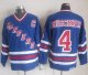 New York Rangers #4 Ron Greschner Blue CCM Heroes Of Hockey Alumni Stitched NHL Jersey