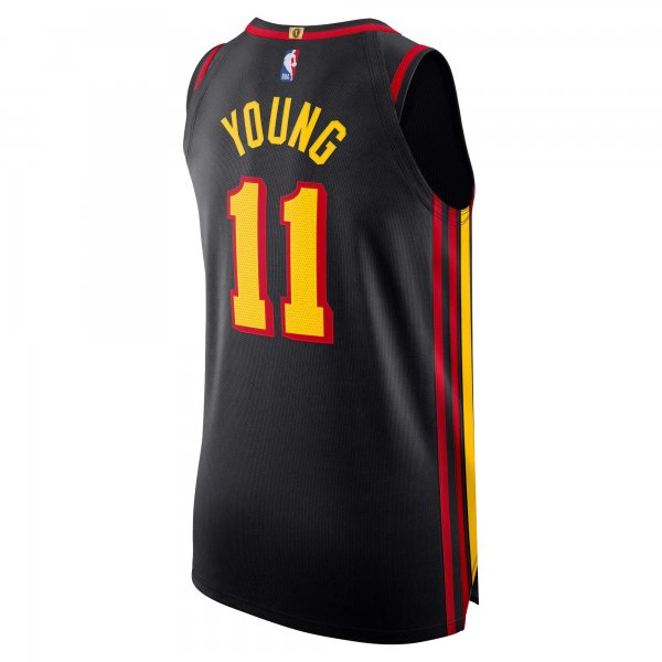 Men's Atlanta Hawks Trae Young Jordan Brand Black Player Jersey - Statement Edition