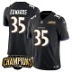 Men's Baltimore Ravens #35 Gus Edwards Black 2023 F.U.S.E. AFC North Champions Vapor Limited NFL Jersey