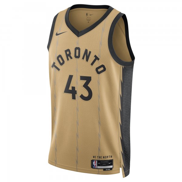 Unisex Toronto Raptors Pascal Siakam Nike Gold 2023/24 Swingman Jersey - City Edition