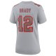 Women's Tampa Bay Buccaneers Tom Brady Nike Gray Atmosphere Fashion Game Jersey