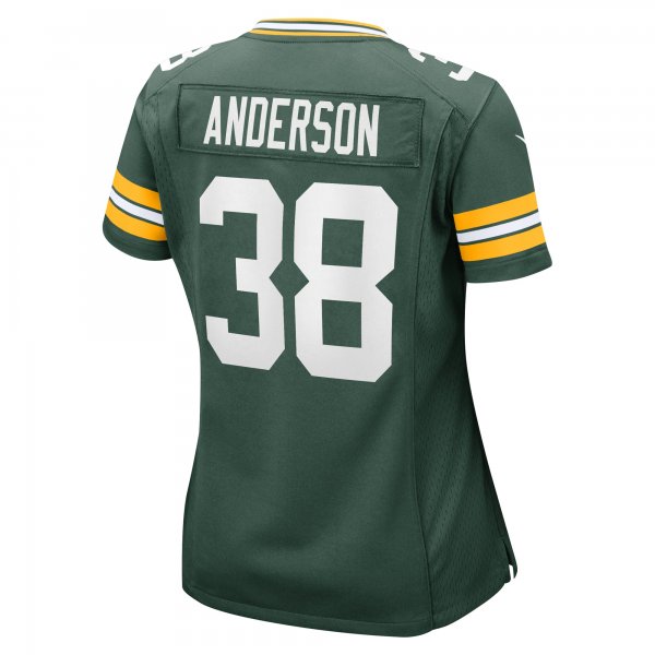 Women's Green Bay Packers Zayne Anderson Nike  Green Team Game Jersey