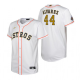 Men's Houston Astros MLB #44 Yordan Alvarez White 2023 Gold Collection Cool Base Nike Jersey