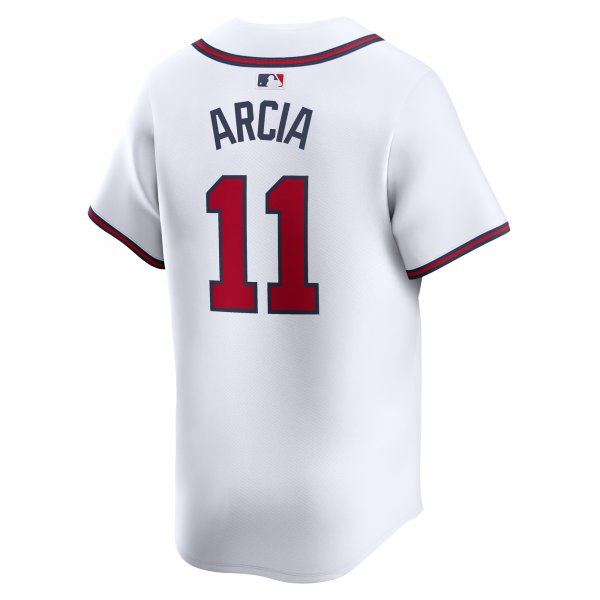 Men's Atlanta Braves Orlando Arcia Nike White Home Limited Player Jersey