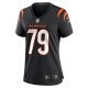 Women's Cincinnati Bengals Jackson Carman Nike Black Game Jersey