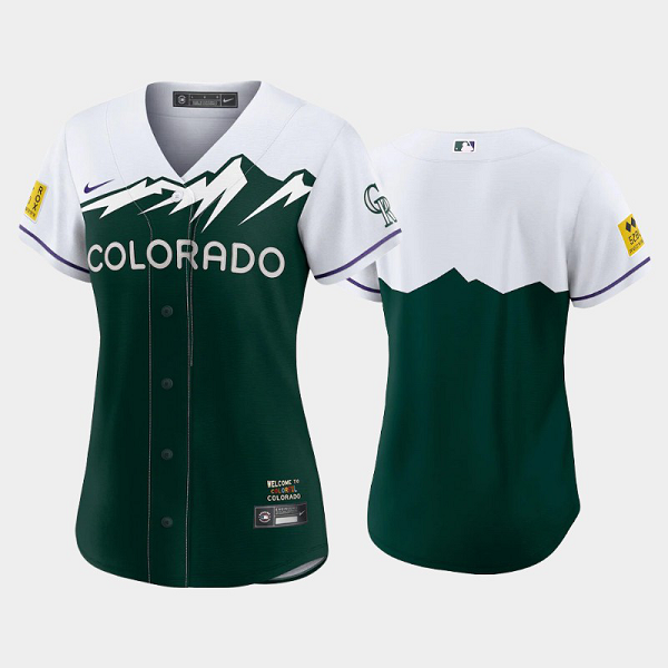 Women's Colorado Rockies Replica Green 2022 City Connect MLB Blank Jersey