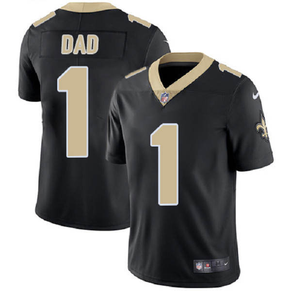 Men's Nike New Orleans Saints #1 Dad Black Team Color Vapor Untouchable Limited NFL Jersey