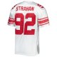 Men's New York Giants 2007 Michael Strahan Mitchell & Ness White Throwback Retired Player Jersey