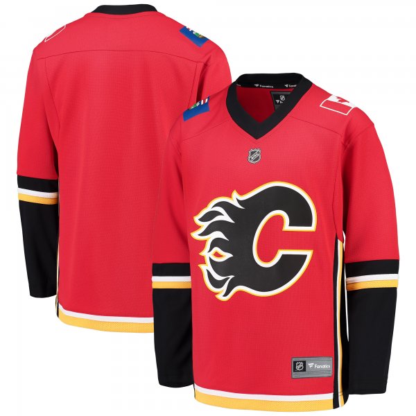 Youth Calgary Flames Fanatics Red/Black Alternate Replica Blank Jersey