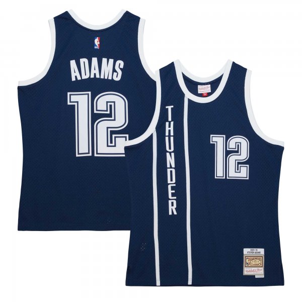 Men's Oklahoma City Thunder Steven Adams Mitchell & Ness Navy  2015/16 Hardwood Classics Alternate Swingman Jersey