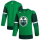 Men's Edmonton Oilers  adidas Kelly Green 2023 St. Patrick's Day Primegreen Jersey