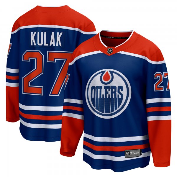 Men's Edmonton Oilers Brett Kulak Fanatics Royal Home Breakaway Player Jersey