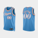 Men's Los Angeles Clippers #00 Custom 75th Anniversary Blue City NBA Jersey