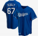 Men's Los Angeles Dodgers #67 Vin Scully Royal Blue Alternate Player MLB Jersey