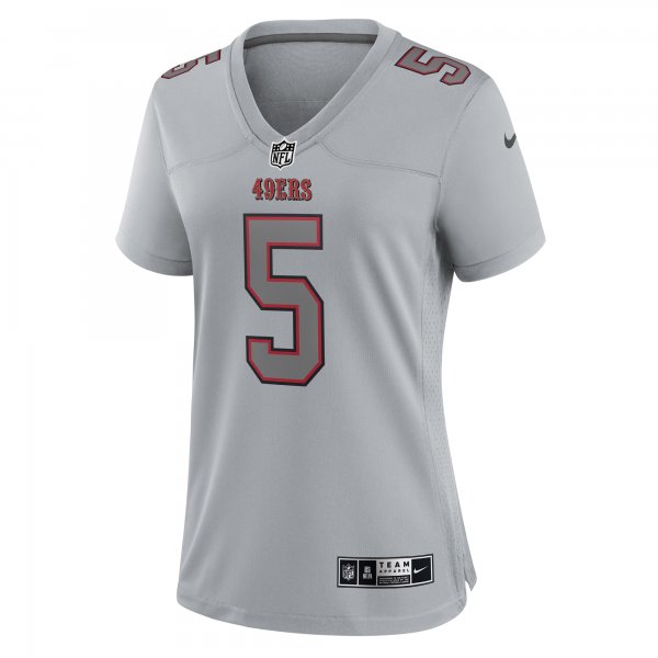 Women's San Francisco 49ers Trey Lance Nike Gray Atmosphere Fashion Game Jersey