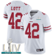 San Francisco 49ers #42 Ronnie Lott White Super Bowl LIV Bound Men's Stitched NFL Vapor Untouchable Limited Jersey