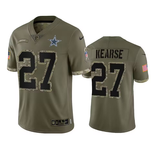 Men's Dallas Cowboys #27 Jayron Kearse Olive 2022 Salute To Service Limited NFL Jersey