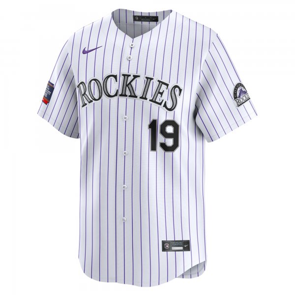 Men's Colorado Rockies Charlie Blackmon Nike White 2024 MLB World Tour Mexico City Series Home Limited Player Jersey