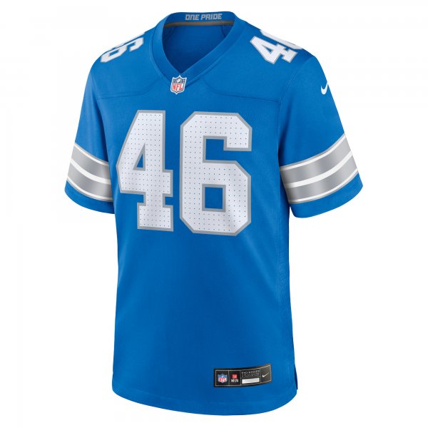 Men's Detroit Lions Jack Campbell Nike Blue Game Jersey