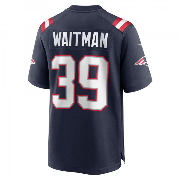 Men's New England Patriots Corliss Waitman Nike  Navy Team Game Jersey