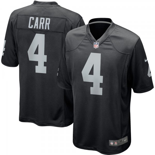 Youth Las Vegas Raiders Derek Carr Nike Black Team Color Game Jersey