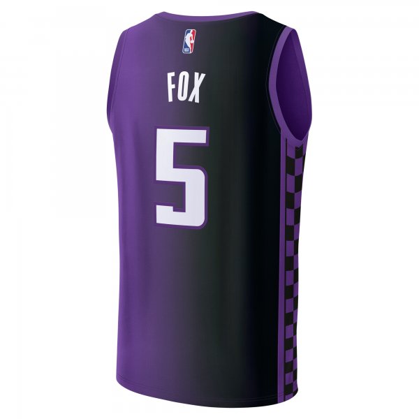 Youth Sacramento Kings De'Aaron Fox Fanatics Purple Fast Break Replica Player Jersey - Statement Edition