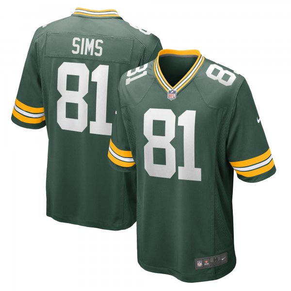 Men's Green Bay Packers Ben Sims Nike  Green Team Game Jersey