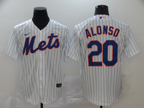 Men's New York Mets #20 Pete Alonso White Stitched MLB Cool Base Nike Jersey