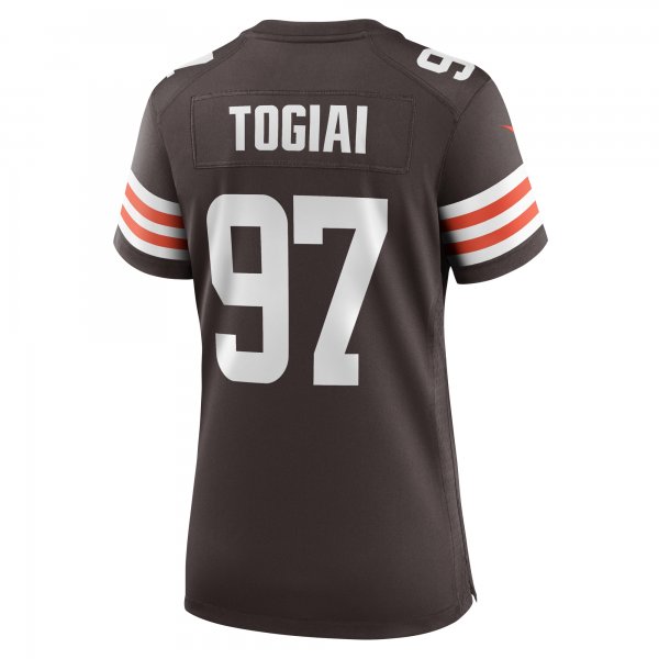 Women's Cleveland Browns Tommy Togiai Nike  Brown  Game Jersey