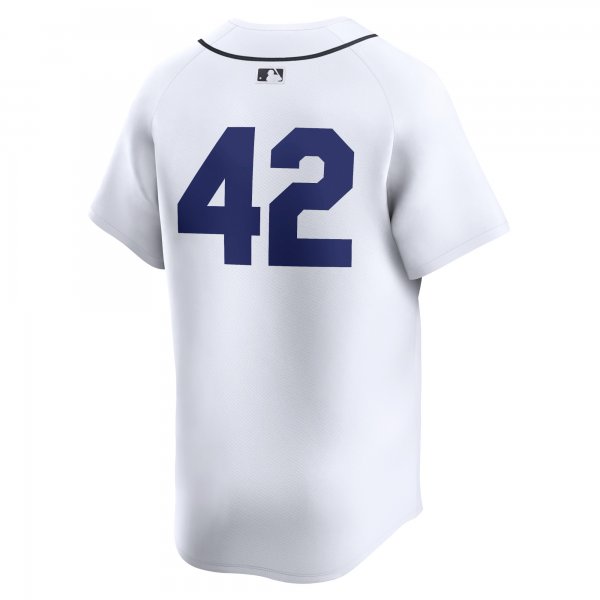 Men's Detroit Tigers  Nike White 2024 Jackie Robinson Day Home Limited Jersey