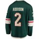 Men's Minnesota Wild Calen Addison Fanatics Green Home Breakaway Player Jersey