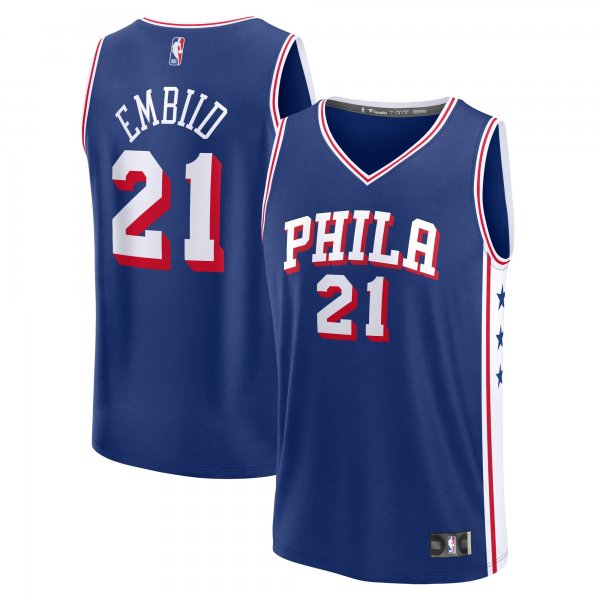 Men's Philadelphia 76ers Joel Embiid Fanatics Royal Fast Break Replica Jersey - Icon Edition