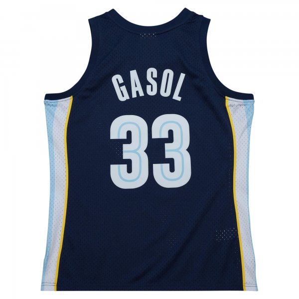 Men's Memphis Grizzlies Marc Gasol Mitchell & Ness Navy 2008/09 Hardwood Classics Swingman Throwback Jersey