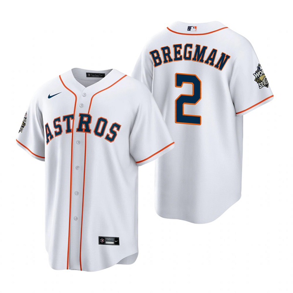 Houston Astros Alex Bregman White 2022 World Series Cool Base Jersey