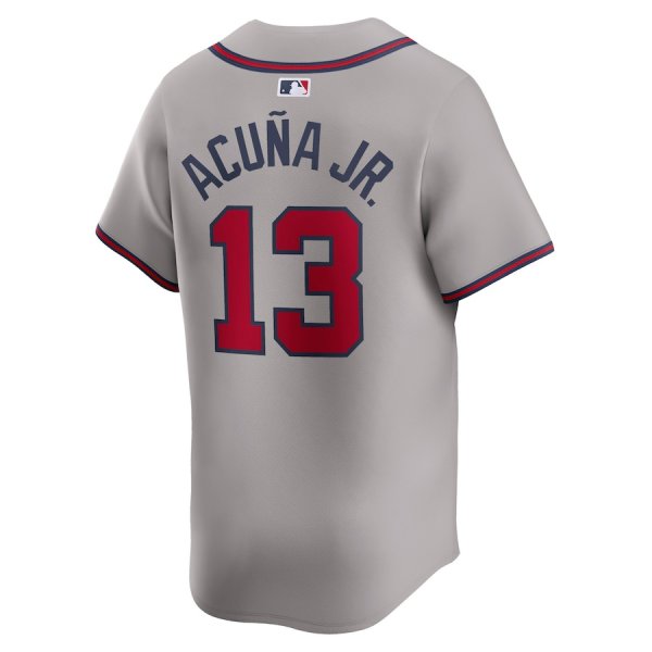 Men's Atlanta Braves Ronald Acu?a Jr. Nike Gray Away Limited Player Jersey