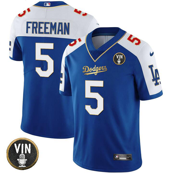 Men's Los Angeles Dodgers #5 Freddie Freeman 2023 Vapor Royal Gold Jersey