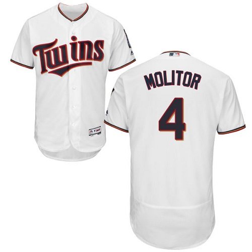 Minnesota Twins #4 Paul Molitor White Flexbase Collection Stitched MLB Jersey