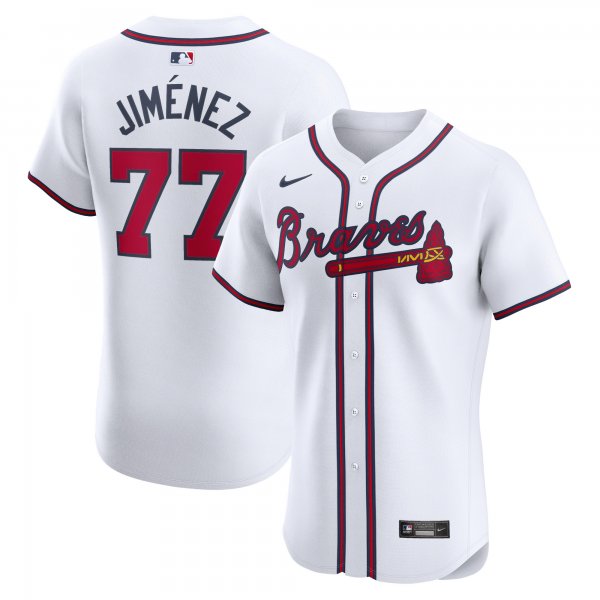 Men's Atlanta Braves Joe Jimenez Nike White Home Elite Player Jersey