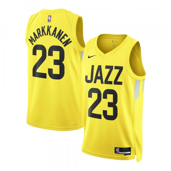 Unisex Utah Jazz Lauri Markkanen Nike Gold Swingman Jersey - Icon Edition