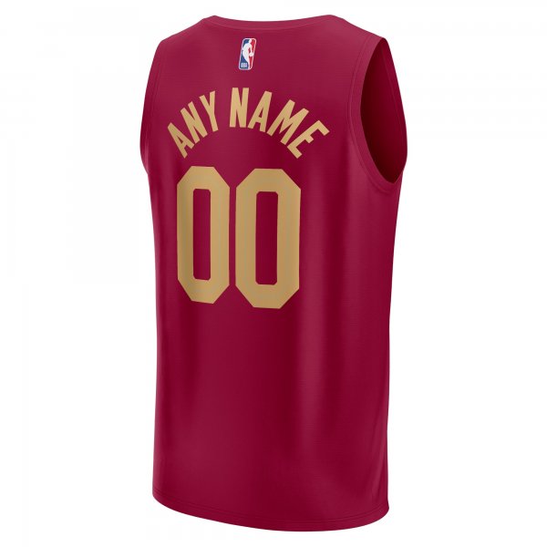 Men's Cleveland Cavaliers Fanatics Wine Fast Break Custom Jersey - Icon Edition