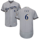 Milwaukee Brewers #6 Lorenzo Cain Grey Flexbase Collection Stitched MLB Jersey