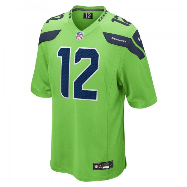 Men's Seattle Seahawks 12s Nike Neon Green  Game Jersey