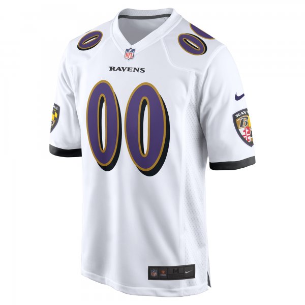 Men's Baltimore Ravens Nike White Custom Game Jersey