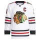 Men's Chicago Blackhawks Jonathan Toews adidas White Away Primegreen Pro Player Jersey