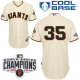 San Francisco Giants #35 Brandon Crawford Cream Cool Base W/2014 World Series Champions Patch Stitched MLB Jersey