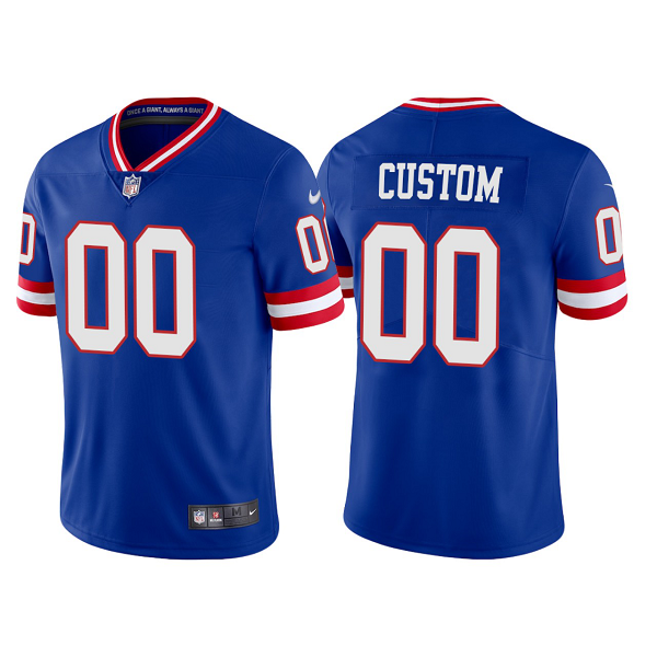 Men's Nike NFL New York Giants Custom 2022 Classic Vapor Limited Jersey - Royal