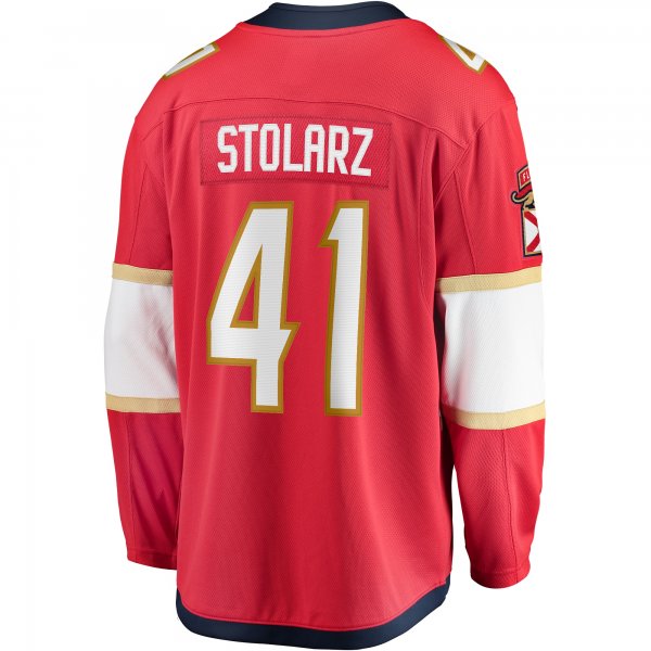 Men's Florida Panthers Anthony Stolarz Fanatics Red Home Breakaway Jersey