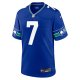 Men's Seattle Seahawks Geno Smith Nike Royal Throwback Player Game Jersey