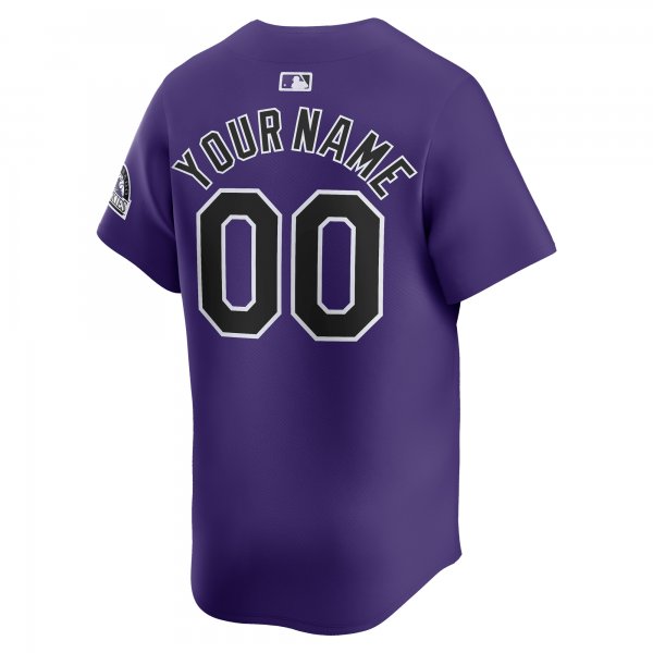 Men's Colorado Rockies  Nike Purple  Alternate Limited Custom Jersey