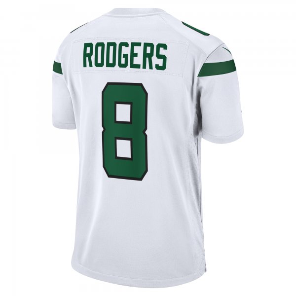 Men's New York Jets Aaron Rodgers Nike White Game Jersey